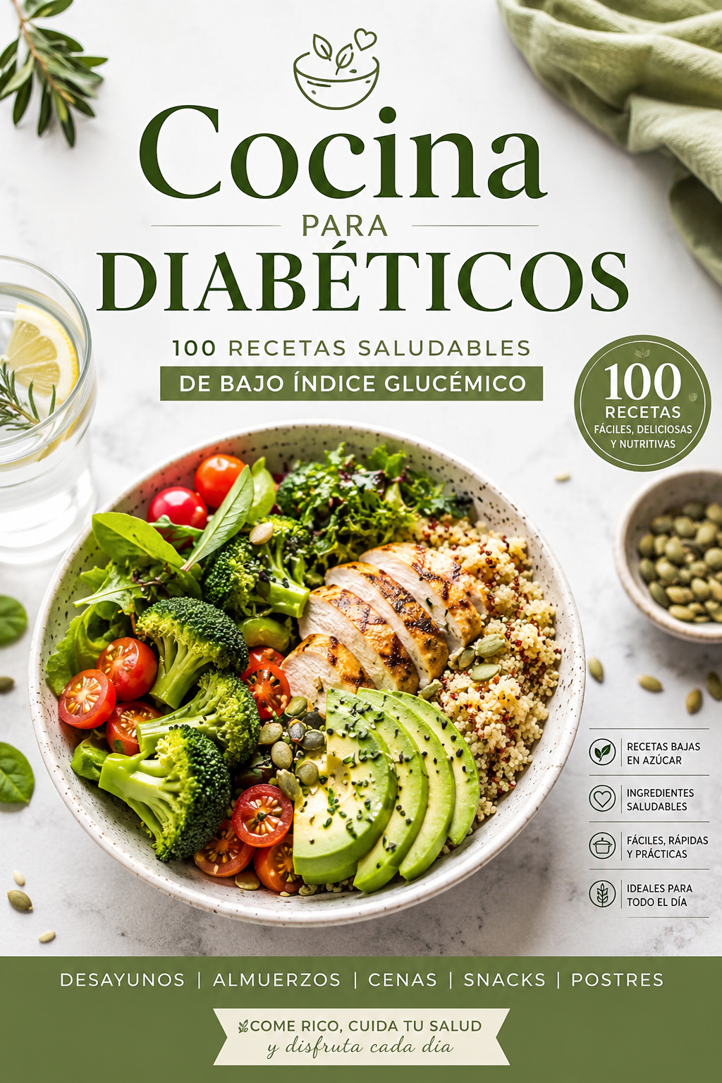Cocina para Diabéticos- 100 Recetas Saludables de Bajo Índice Glucémico